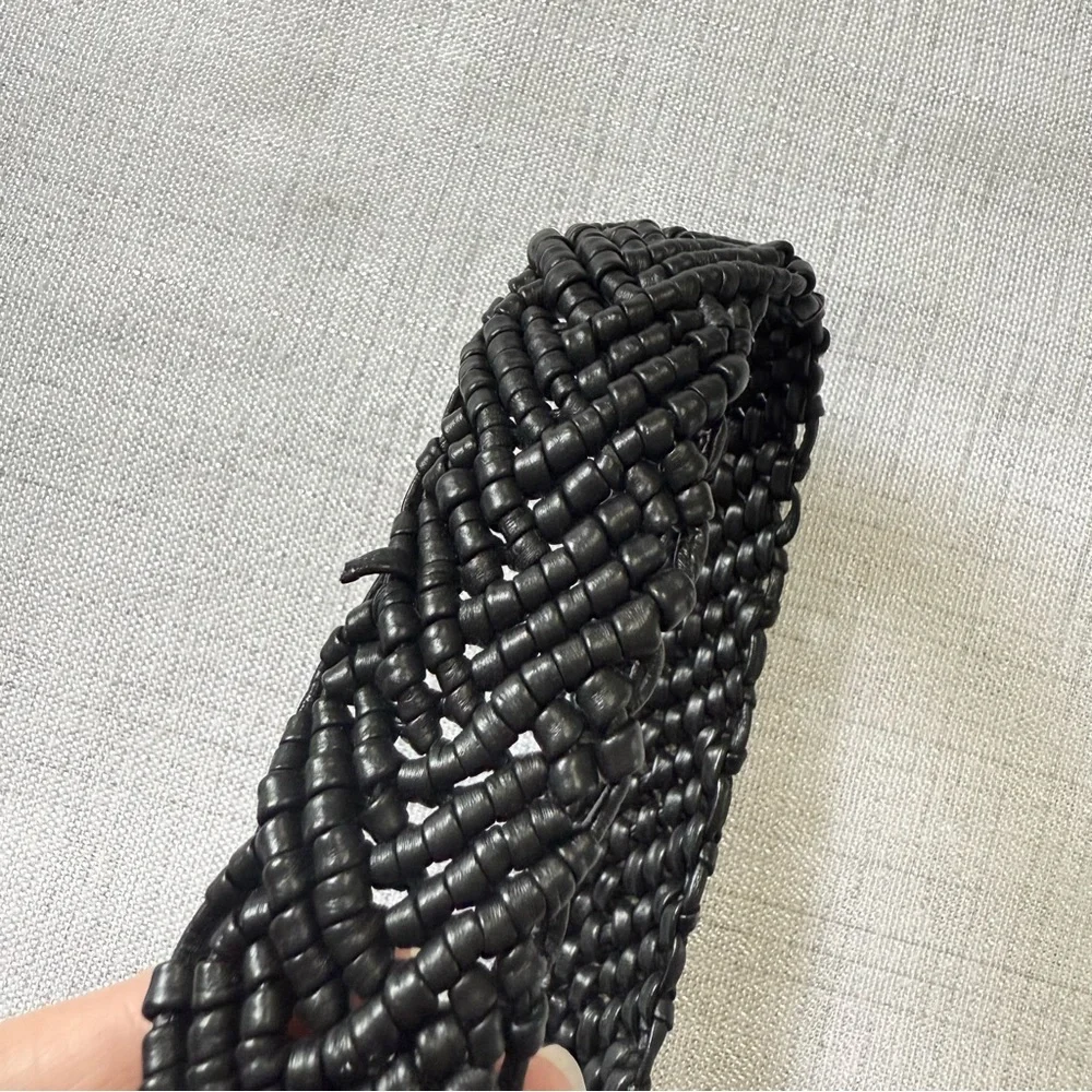 Zadig & Voltaire La Cecilia Obsession Belt Noir OS Braided leather C Buckle